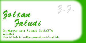 zoltan faludi business card